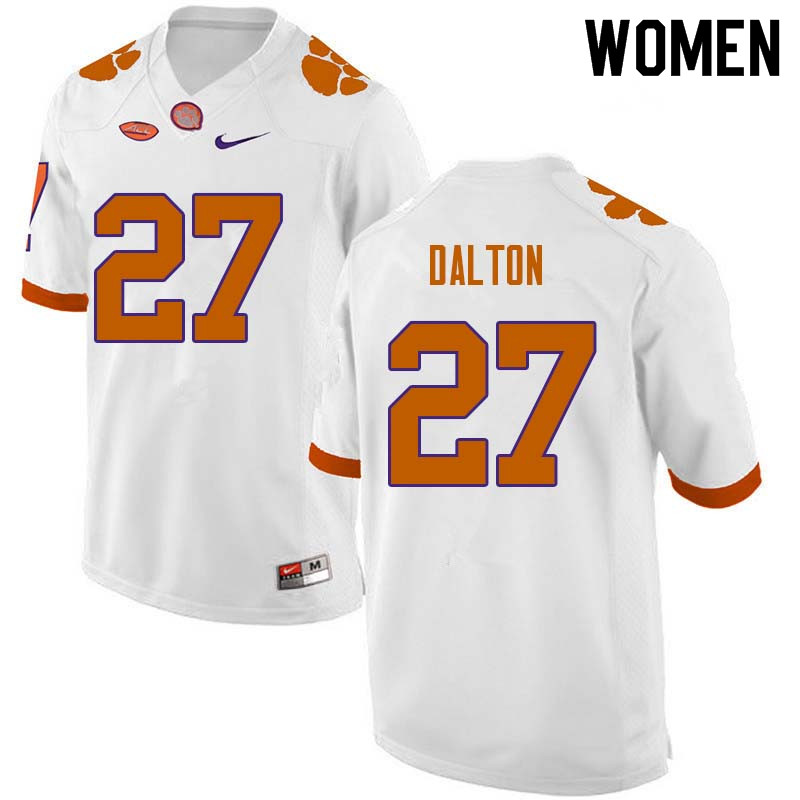 Women #27 Alex Dalton Clemson Tigers College Football Jerseys Sale-White - Click Image to Close